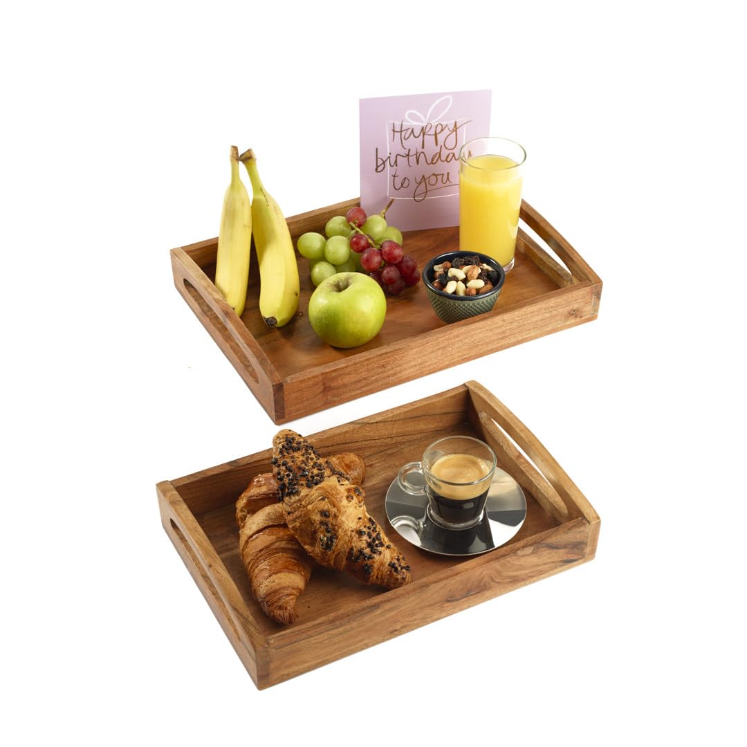 Hazelton Oaks Mango Wood Rectangle Serving Trays