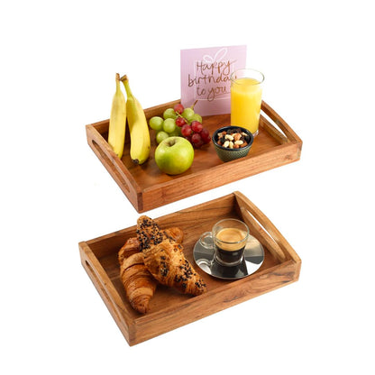 Hazelton Oaks Mango Wood Rectangle Serving Trays