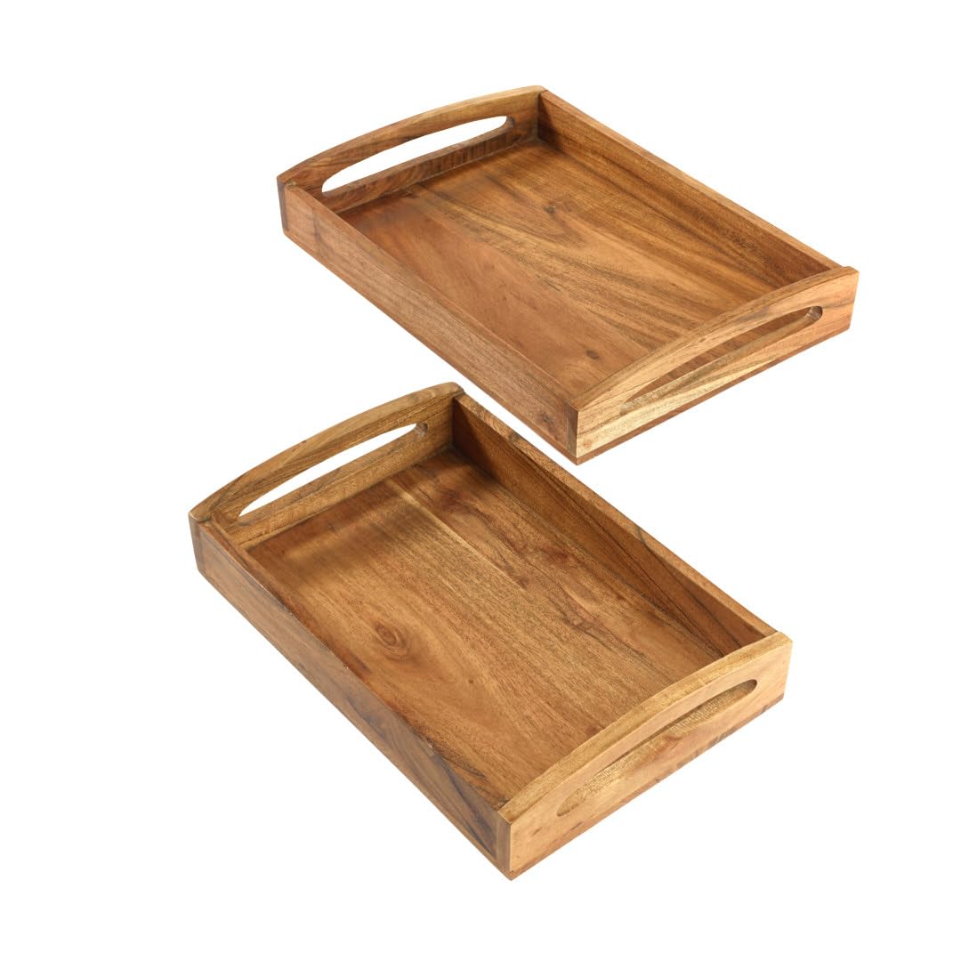 Hazelton Oaks Mango Wood Rectangle Serving Trays