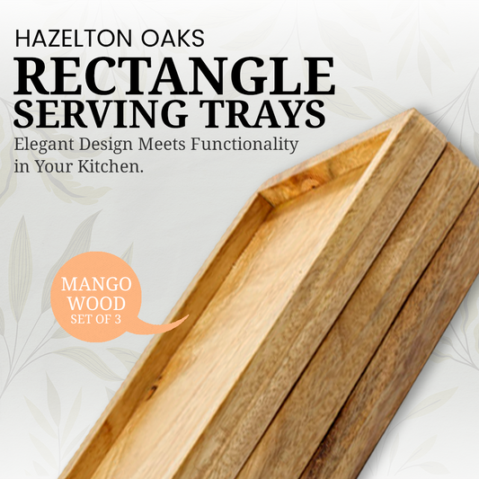 Hazelton Oaks Mango Wood Rectangle Serving Board Set of Three