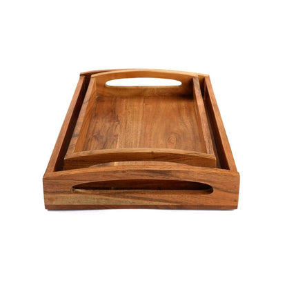 Hazelton Oaks Mango Wood Rectangle Serving Trays