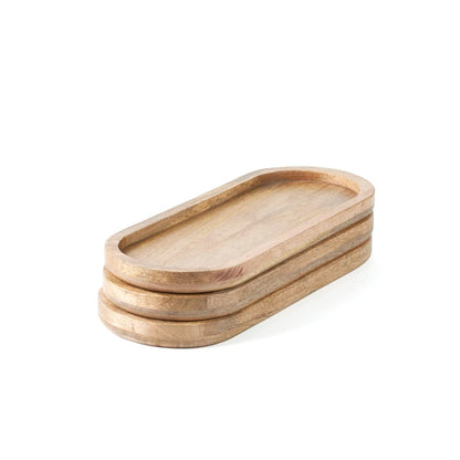 Hazelton Oaks Wooden Serving Trays set of 3