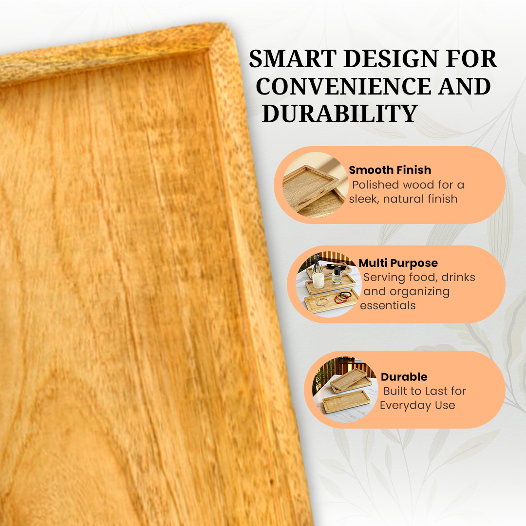 Hazelton Oaks Mango Wood Rectangle Serving Board Set of Three