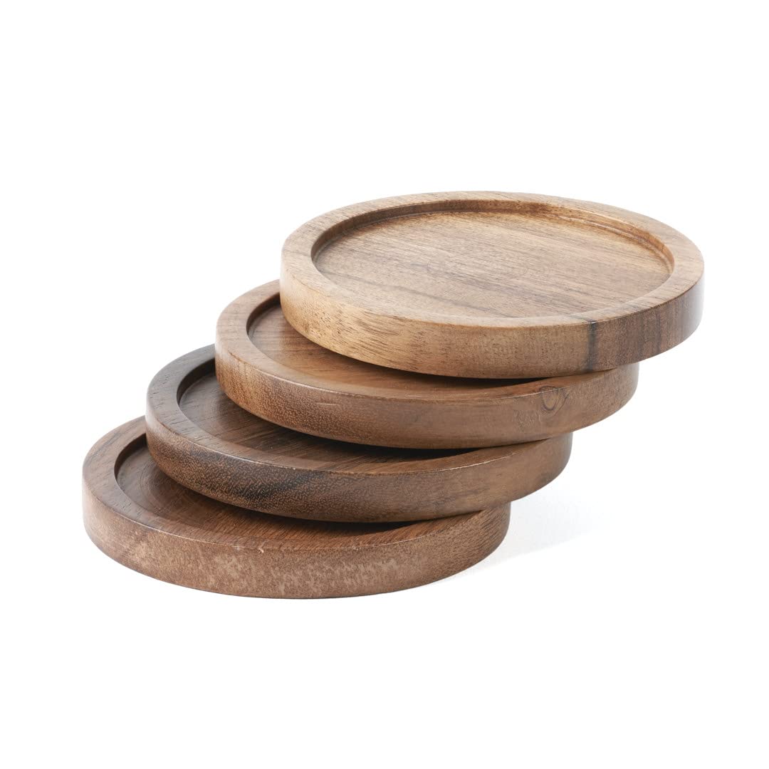 Hazelton Oaks Wooden Coasters Set of 4