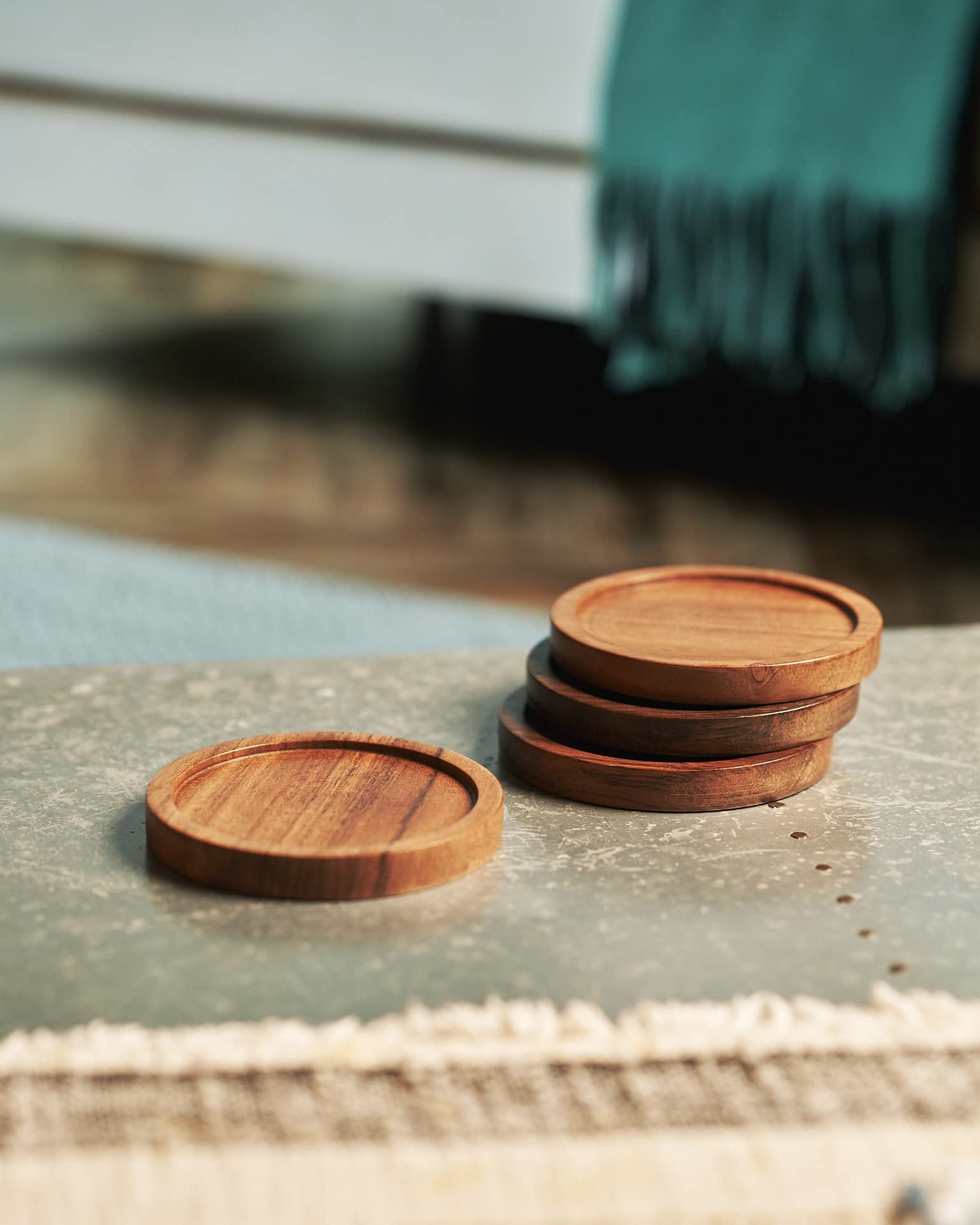 Hazelton Oaks Wooden Coasters Set of 4