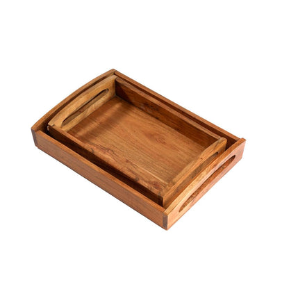 Hazelton Oaks Mango Wood Rectangle Serving Trays
