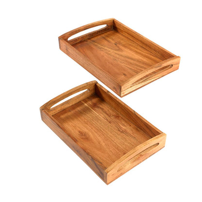Hazelton Oaks Mango Wood Rectangle Serving Trays