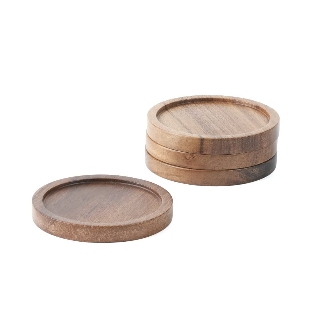 Hazelton Oaks Wooden Coasters Set of 4