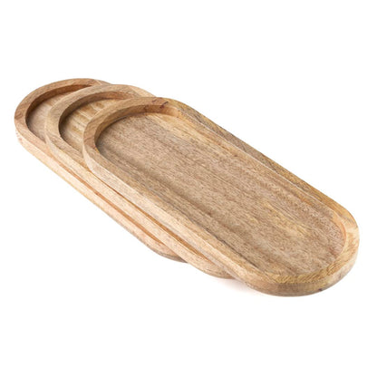 Hazelton Oaks Wooden Serving Trays set of 3