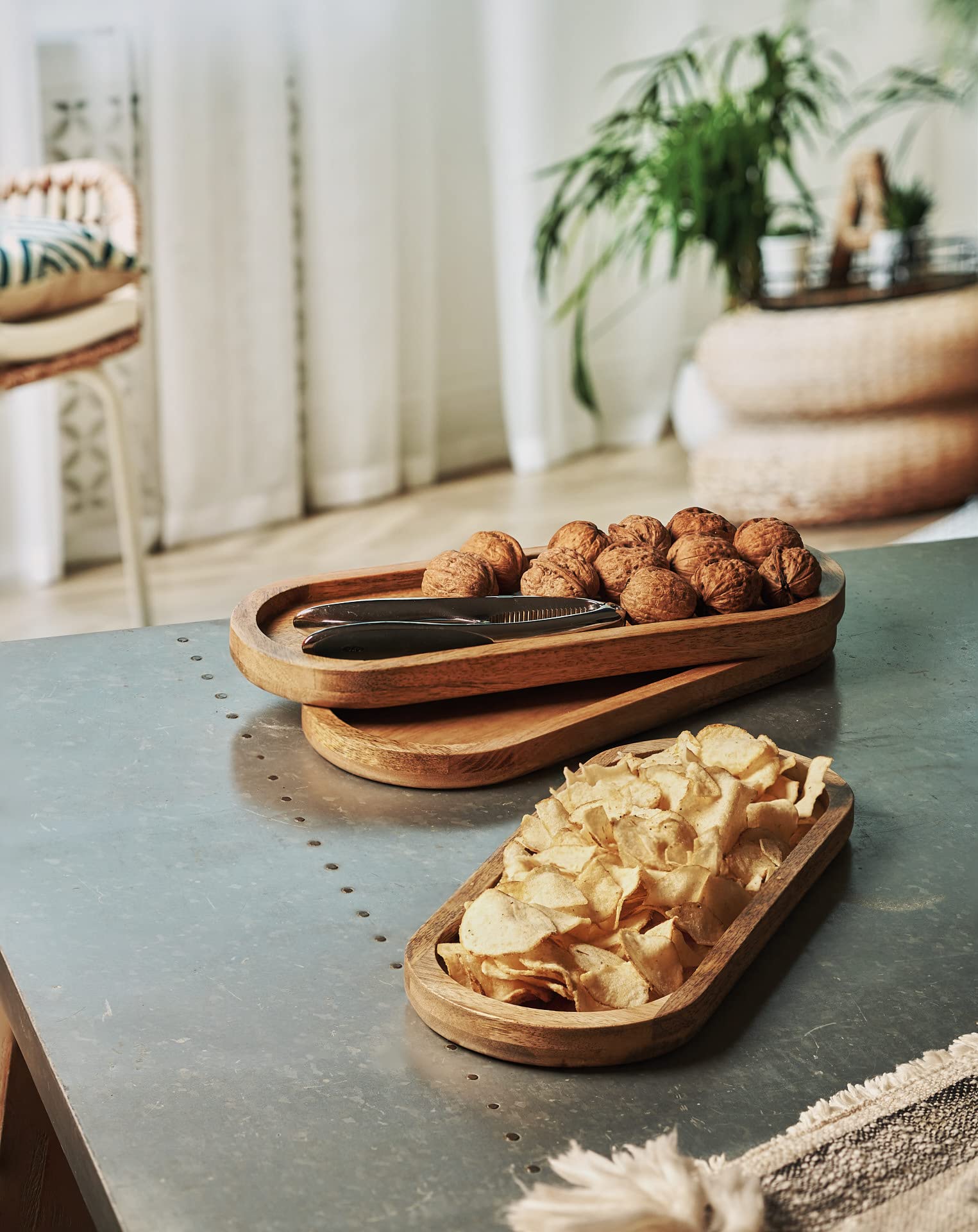Hazelton Oaks Wooden Serving Trays set of 3