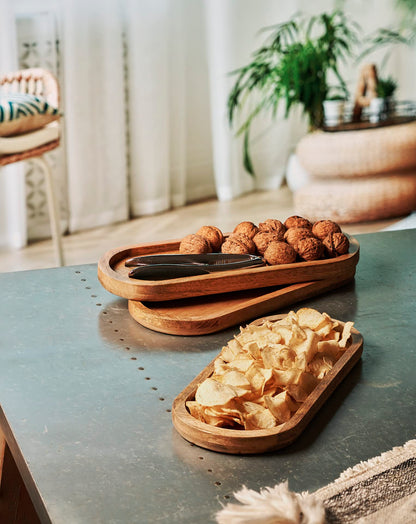 Hazelton Oaks Wooden Serving Trays set of 3