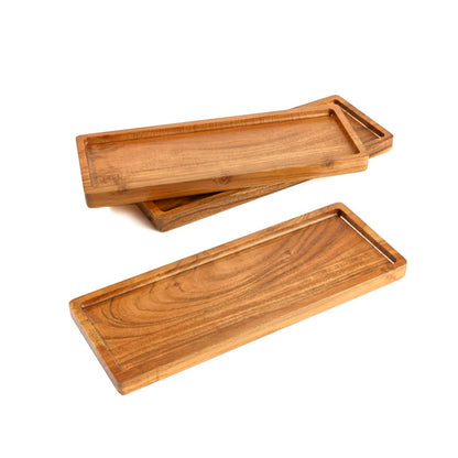 Hazelton Oaks Acacia Rectangle Serving Trays - Set of 3