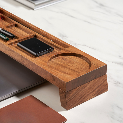 Hazelton Oaks Acacia Wooden Desk Organiser