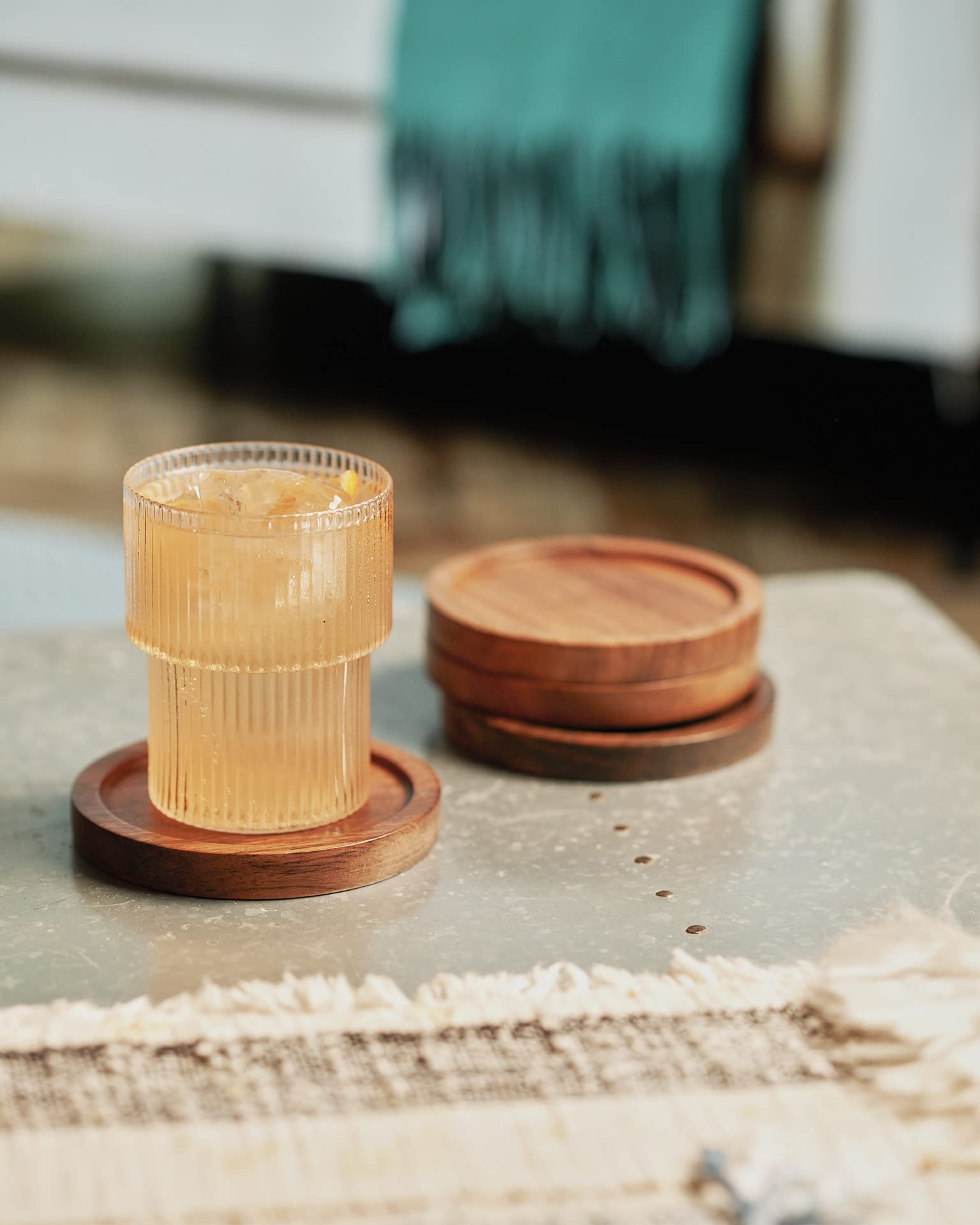 Hazelton Oaks Wooden Coasters Set of 4