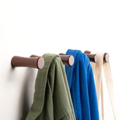 Hazelton Oaks Teak Wood Wall Hooks - Pack of 6