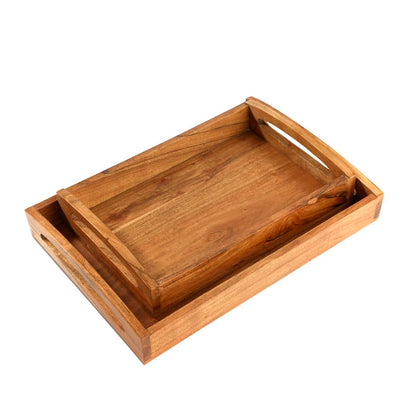 Hazelton Oaks Mango Wood Rectangle Serving Trays