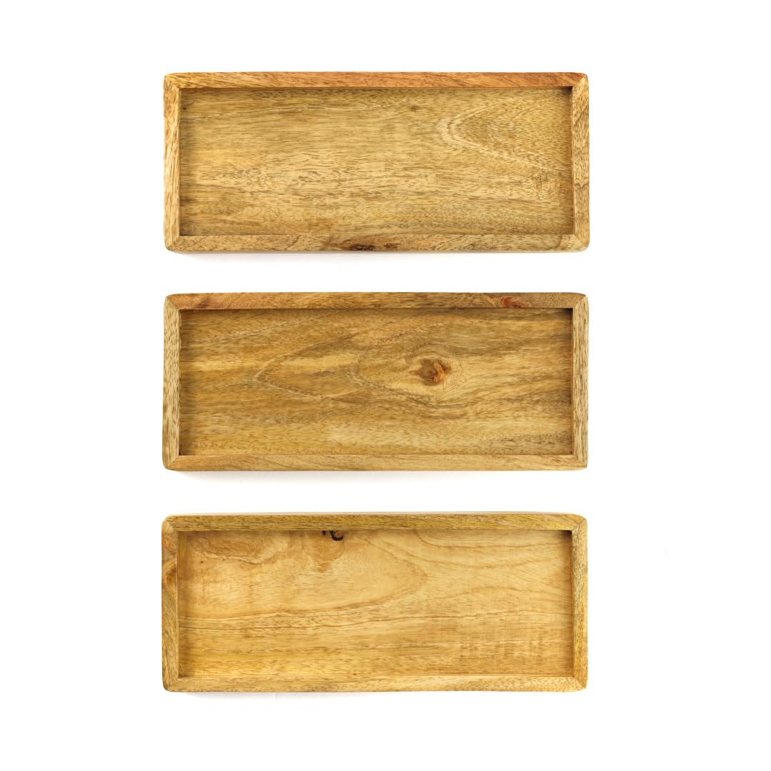 Hazelton Oaks Mango Wood Rectangle Serving Board Set of Three