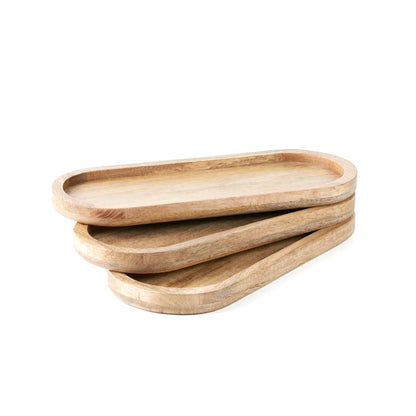 Hazelton Oaks Wooden Serving Trays set of 3