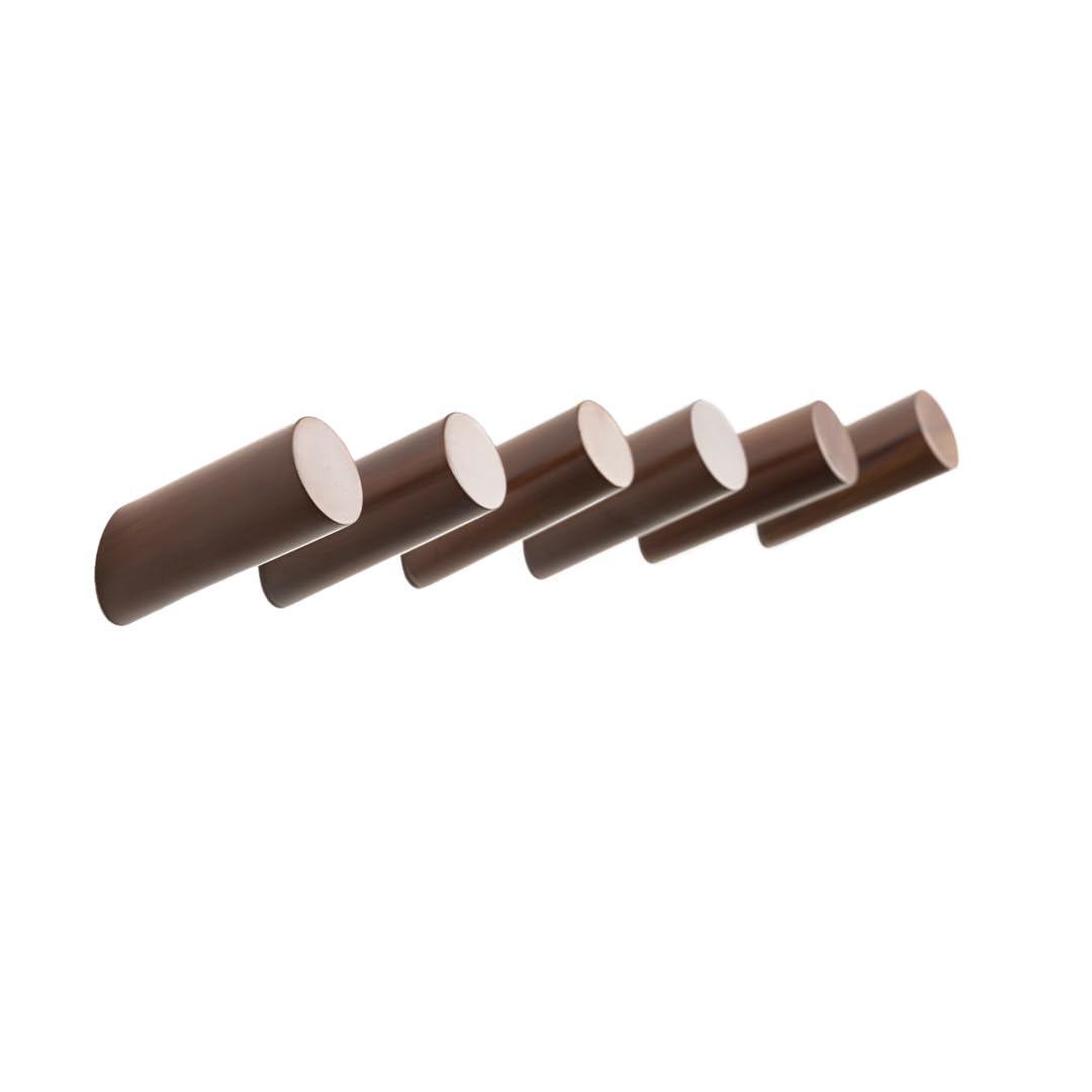 Hazelton Oaks Teak Wood Wall Hooks - Pack of 6